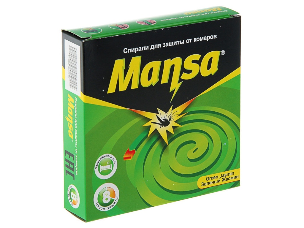 Средство защиты от комаров Mansa Зелёный жасмин 10шт 3530664