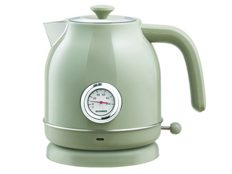 фото Чайник xiaomi qcooker retro electric kettle с датчиком температуры green