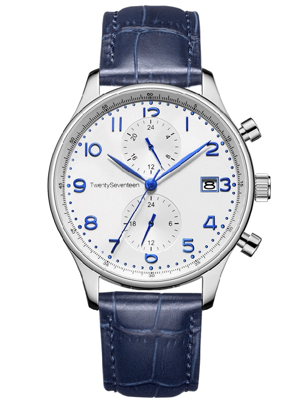 Часы наручные аналоговые Xiaomi Twenty Seventeen Light Business Quartz Watch Blue-White W003Q
