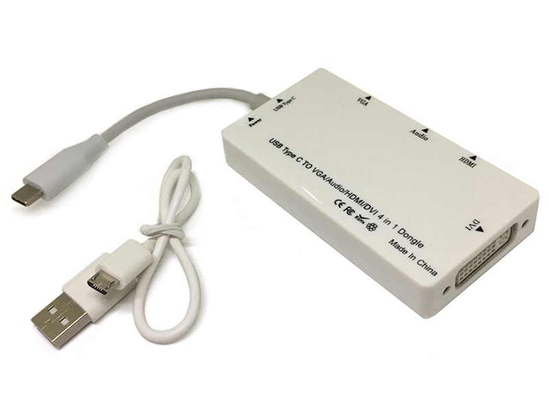 Цифровой конвертер Espada USB Type-C 3.1 to VGA/HDMI/DVI/3.5 jack EtyC4in1