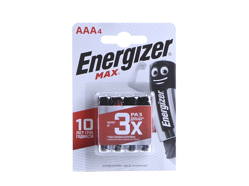 Батарейка AAA - Energizer Max E92 1.5V (4шт) E300157303 / 26028