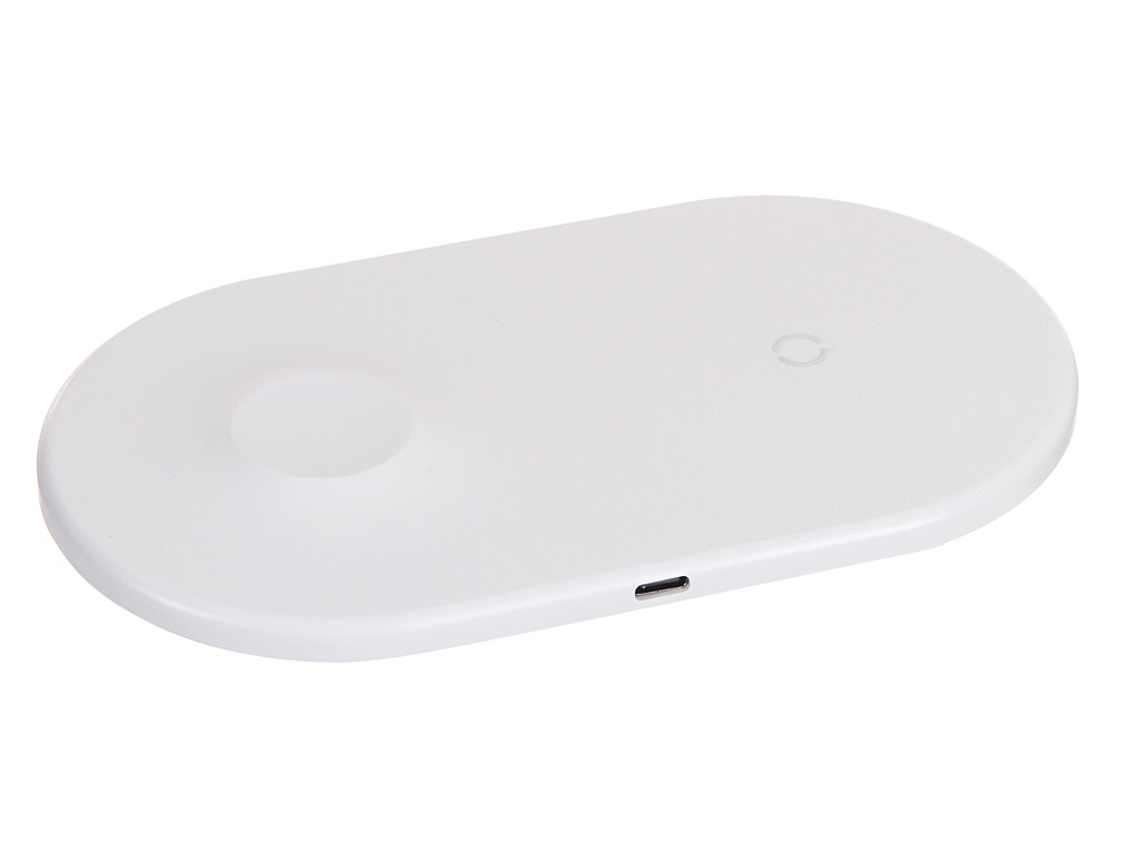 фото Зарядное устройство baseus smart 2 in 1 wireless charger type-c version white