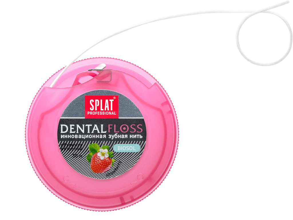 Зубная нить Splat Dental Floss с ароматом клубники 30m ФЗ-603
