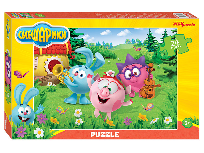 Пазл Step Puzzle Maxi Смешарики 24 эл. 90044 / 289021 Смешарики 90044 фото