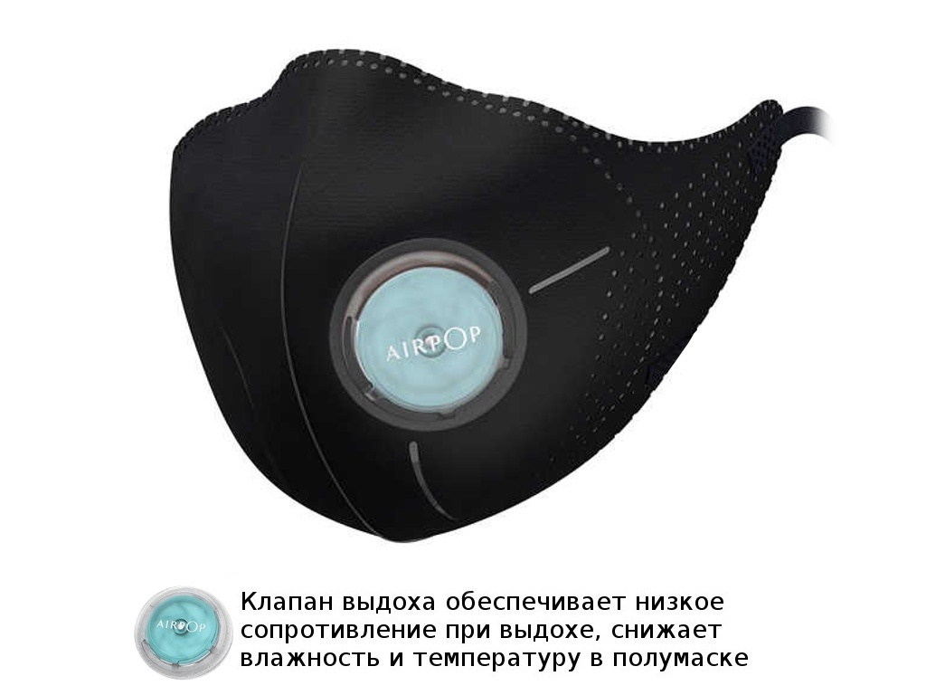 фото Защитная маска xiaomi airpop light 360 black fwmkz04xy 5-ти уровненная фильтрация