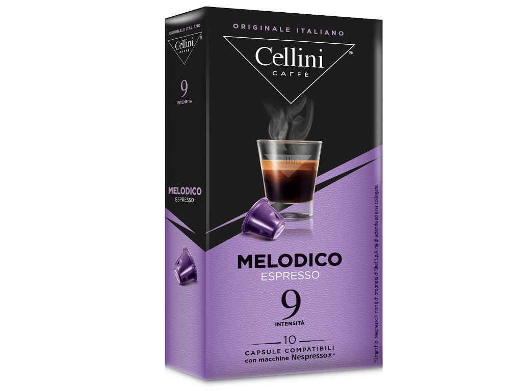 Капсулы Cellini Melodico 10шт стандарта Nespresso