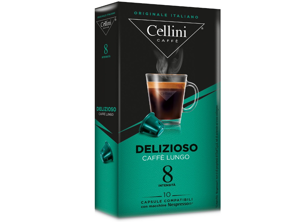 Капсулы Cellini Delizioso Caffe Lungo 10шт стандарта Nespresso