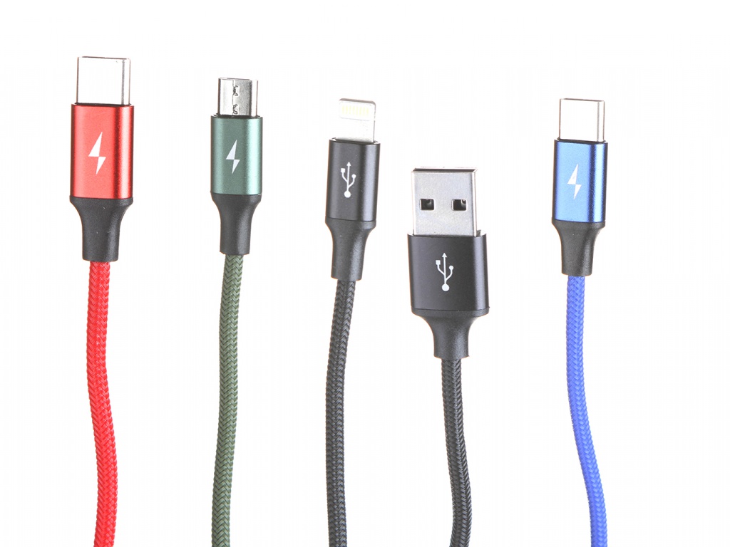 Аксессуар Baseus Fast 4-in-1 USB - Lightning + 2xType-C + MicroUSB 3.5A 1.2m Black CA1T4-B01, CA1T4-B01
Аксессуар Baseus Fast 4-in-1 USB - Lightning + 2xType-C + MicroUSB 3.5A 1.2m Black CA1T4-B01, CA1T4-B01