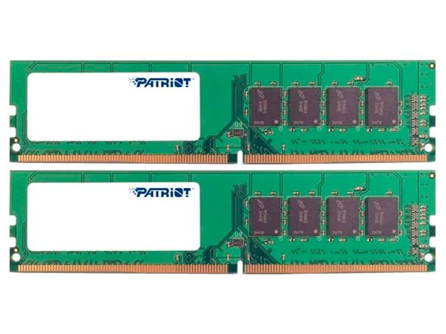 фото Модуль памяти patriot memory ddr4 dimm 2666mhz pc4-21300 cl19 - 8gb kit (2x4gb) psd48g2666k