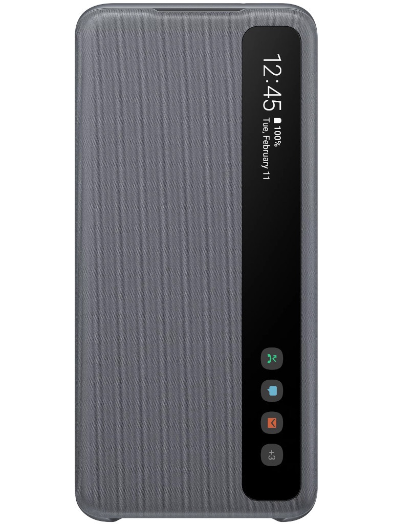 Чехол для Samsung Galaxy S20 Smart Clear View Cover Grey EF-ZG980CJEGRU