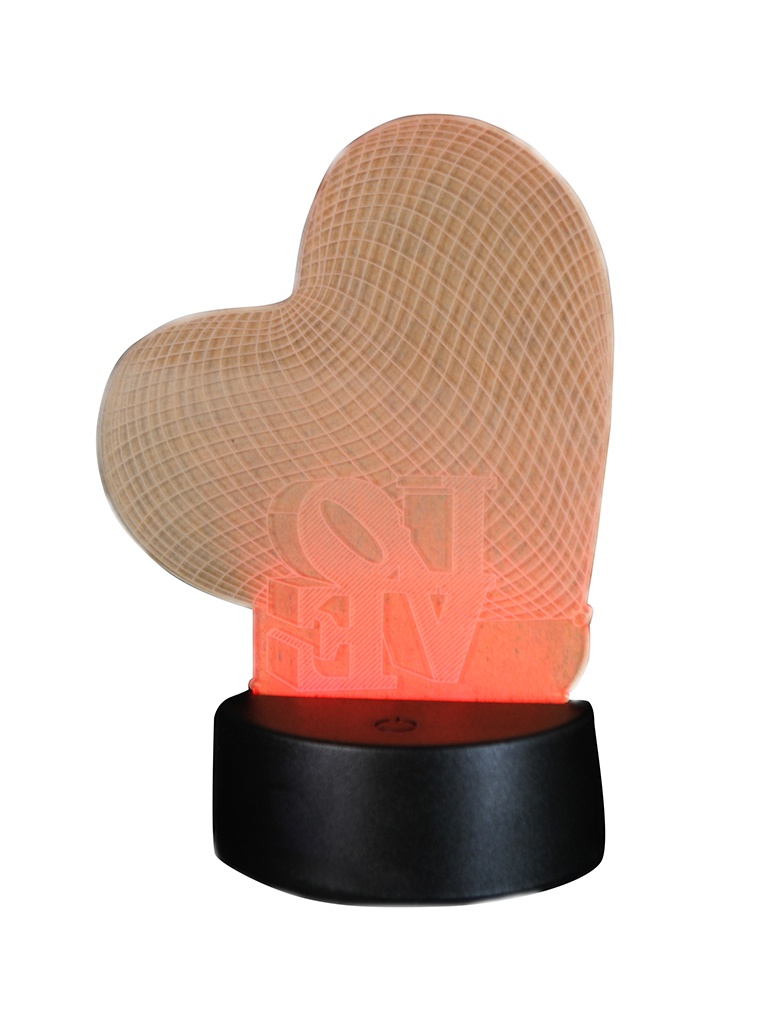 фото 3d лампа veila 3d сердца со стрелой 9658