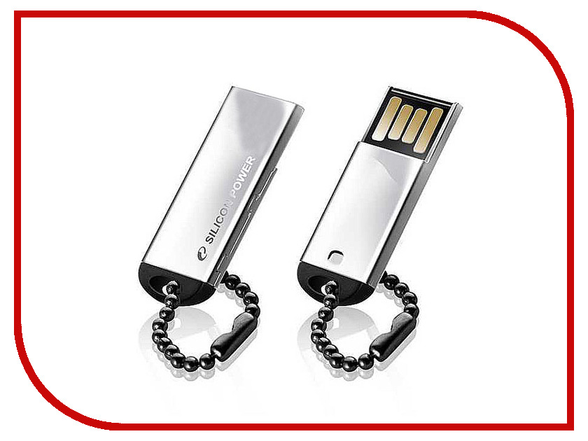 USB Flash Drive (флешка) Touch 830  USB Flash Drive 32Gb - Silicon Power Touch 830 Silver SP032GBUF2830V1S