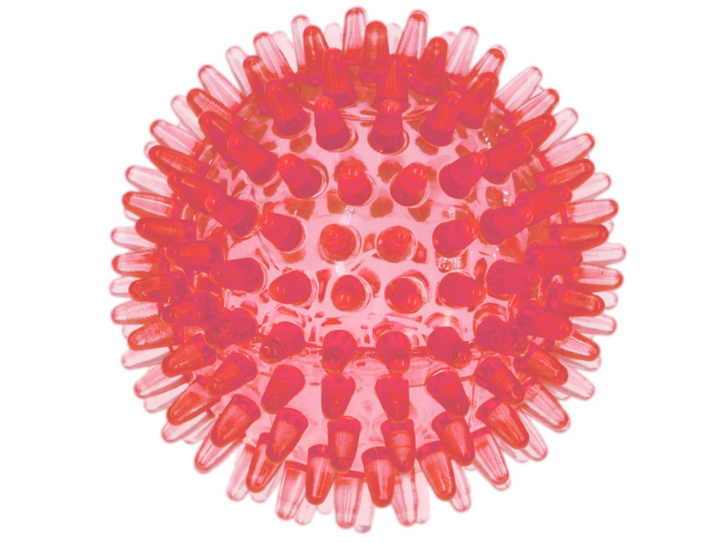 фото Мяч массажный zooone crystal 8cm transparent red 580c-8