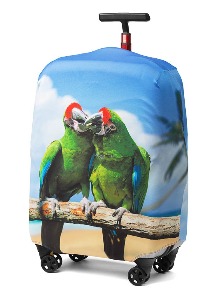 Чехол для чемодана RATEL Animal размер M Green Parrot
