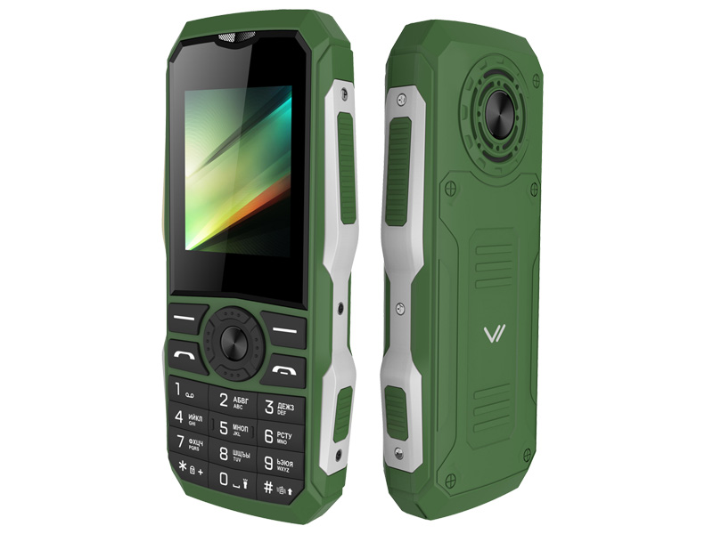 Сотовый телефон Vertex K211 Green-Silver
