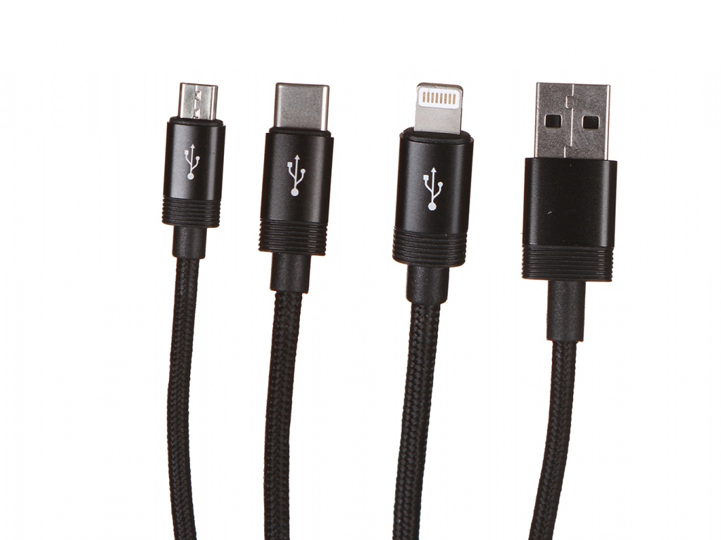 Аксессуар Baseus Data Faction 3-in-1 Cable USB - Type-C / MicroUSB / Lightning 3.5A 1.2m Black CAMLT-PY01, CAMLT-PY01
Аксессуар Baseus Data Faction 3-in-1 Cable USB - Type-C / MicroUSB / Lightning 3.5A 1.2m Black CAMLT-PY01, CAMLT-PY01