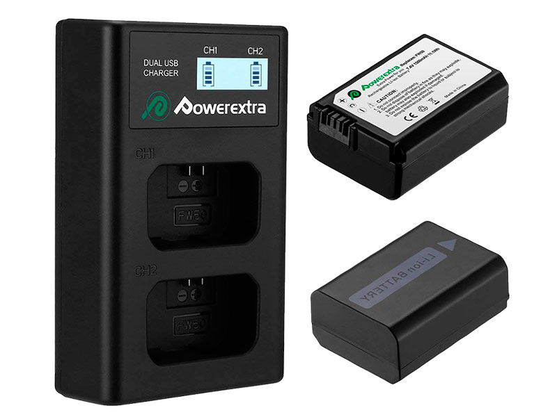 Аккумулятор Powerextra NP-FW50 + зарядное устройство 18496