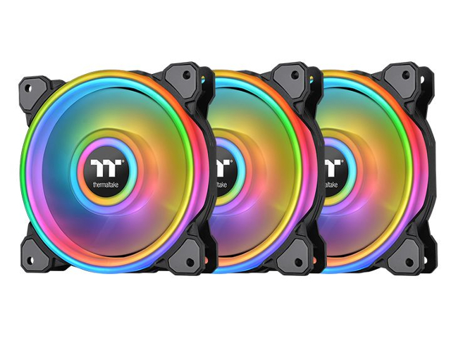 Вентилятор Thermaltake Riing Quad 12 RGB Premium Edition 3-Pack Black CL-F088-PL12SW-A