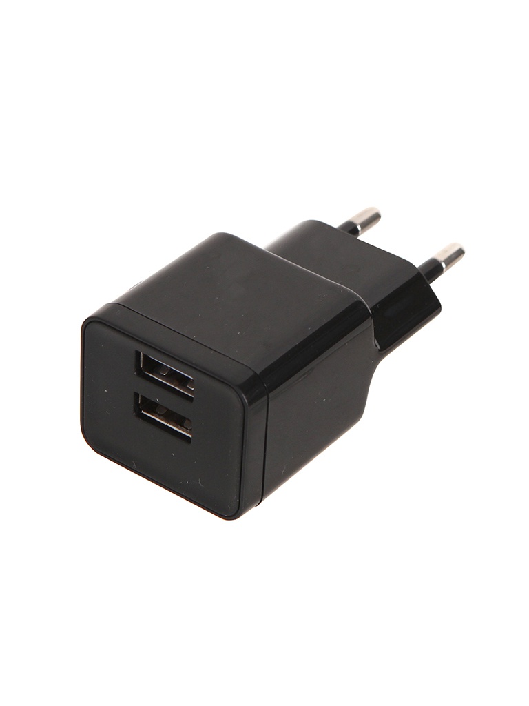 Зарядное устройство Qumo Energy 2xUSB 3.1A Charger 0061 + Cable USB Type-C Black 24156