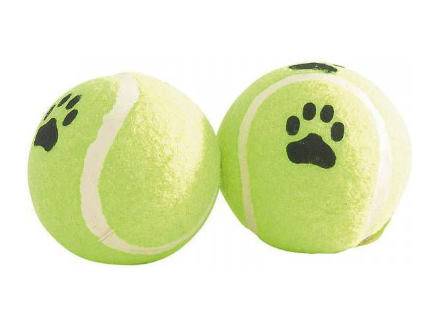 фото Мячик теннисный с отпечатками лап beeztees 625594