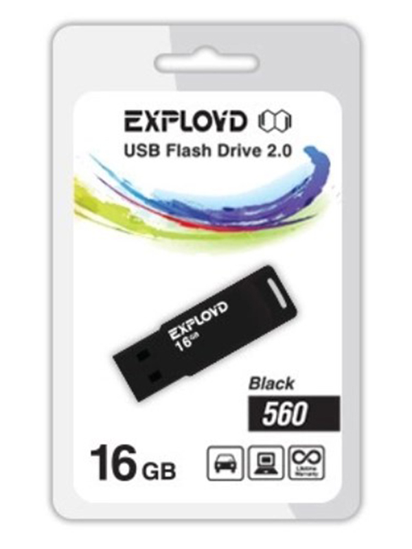 USB Flash Drive 16Gb - Exployd 560 EX-16GB-560-Black