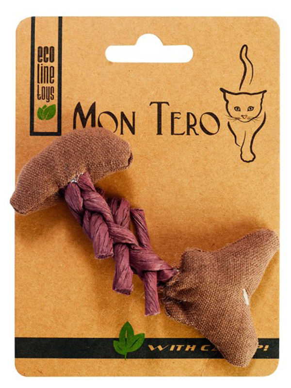 фото Игрушка для кошек mon tero эко рыбья кость с кошачьей мятой purple 51461