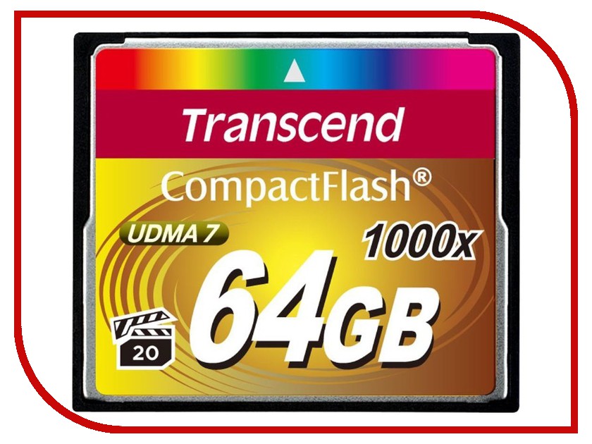   64Gb - Transcend 1000x - Compact Flash TS64GCF1000