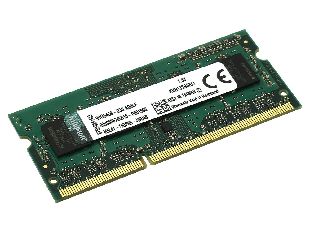 Модуль памяти Kingston DDR3 SO-DIMM 1333MHz PC3-10600 - 4Gb KVR13S9S8/4