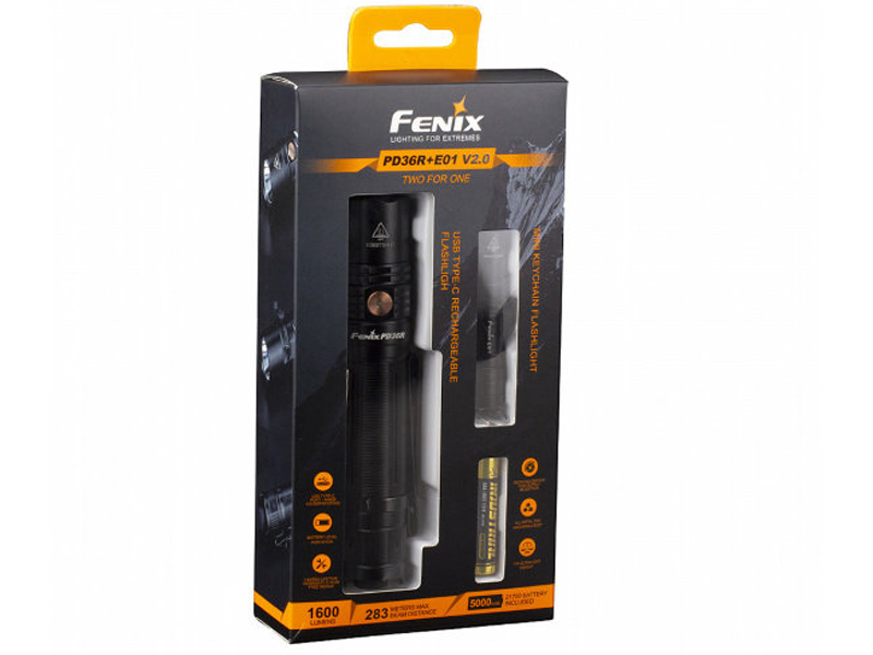 Фонарь Fenix PD36R LED Flashlight + E01 V2.0 PD36RE01V20