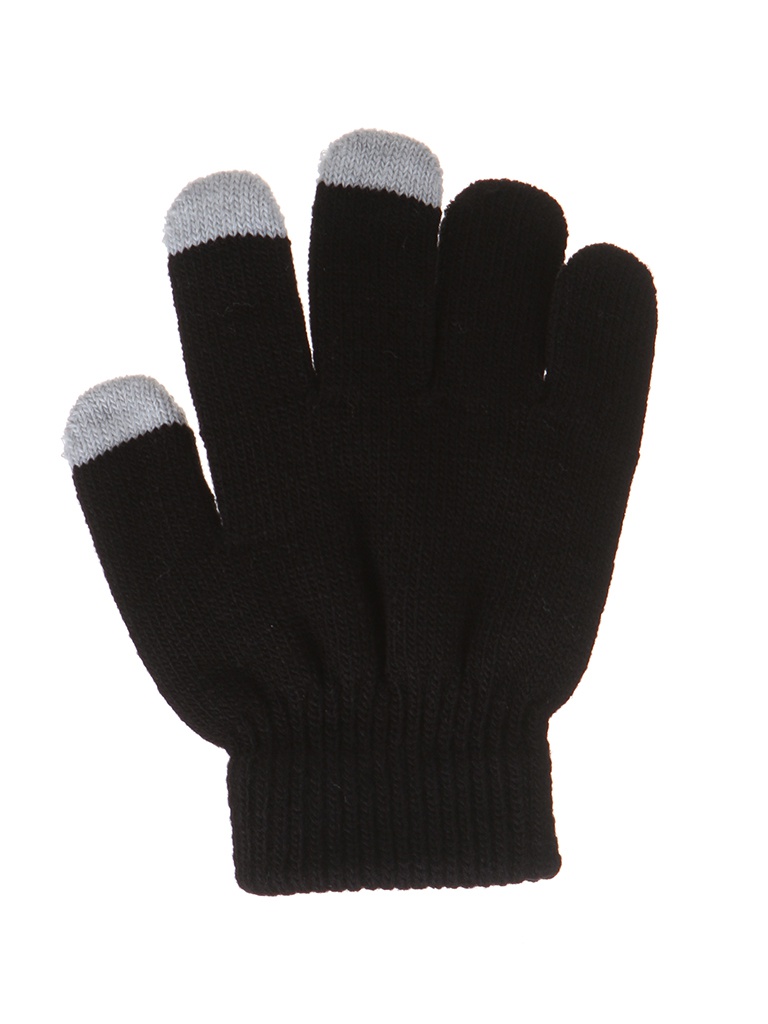 фото Теплые перчатки для сенсорных дисплеев activ детские black 124439