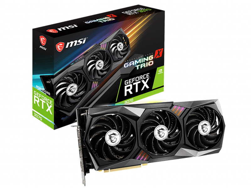 Видеокарта MSI GeForce RTX 3070 Gaming X Trio 1500Mhz PCI-E 4.0 8192Mb 256 bit 3xDP HDMI, GeForce RTX 3070 Gaming X Trio
Видеокарта MSI GeForce RTX 3070 Gaming X Trio 1500Mhz PCI-E 4.0 8192Mb 256 bit 3xDP HDMI, GeForce RTX 3070 Gaming X Trio