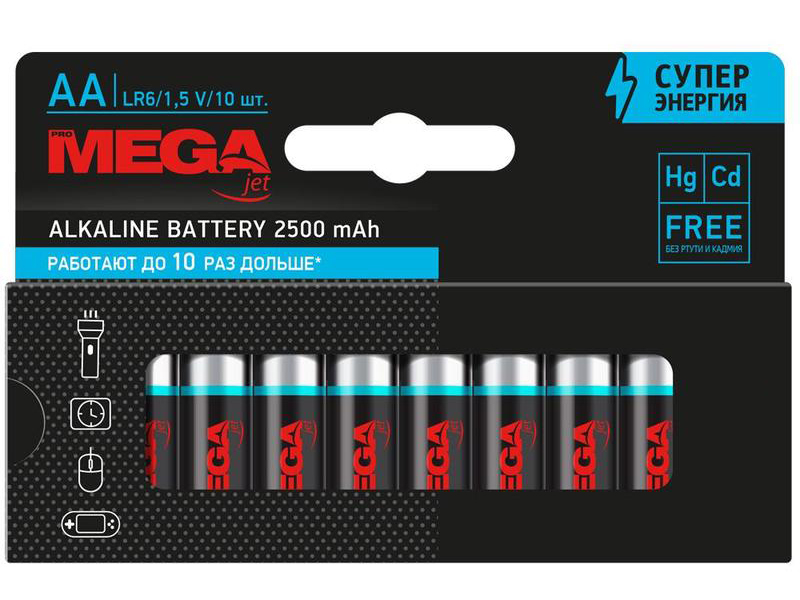 Батарейка AA - ProMega LR06 (10 штук) 1188299