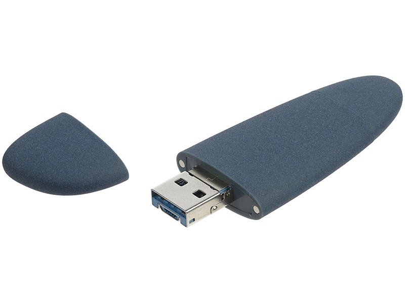 USB Flash Drive 32Gb - Molti Pebble Universal 3.0 Grey-Blue 15810.42
