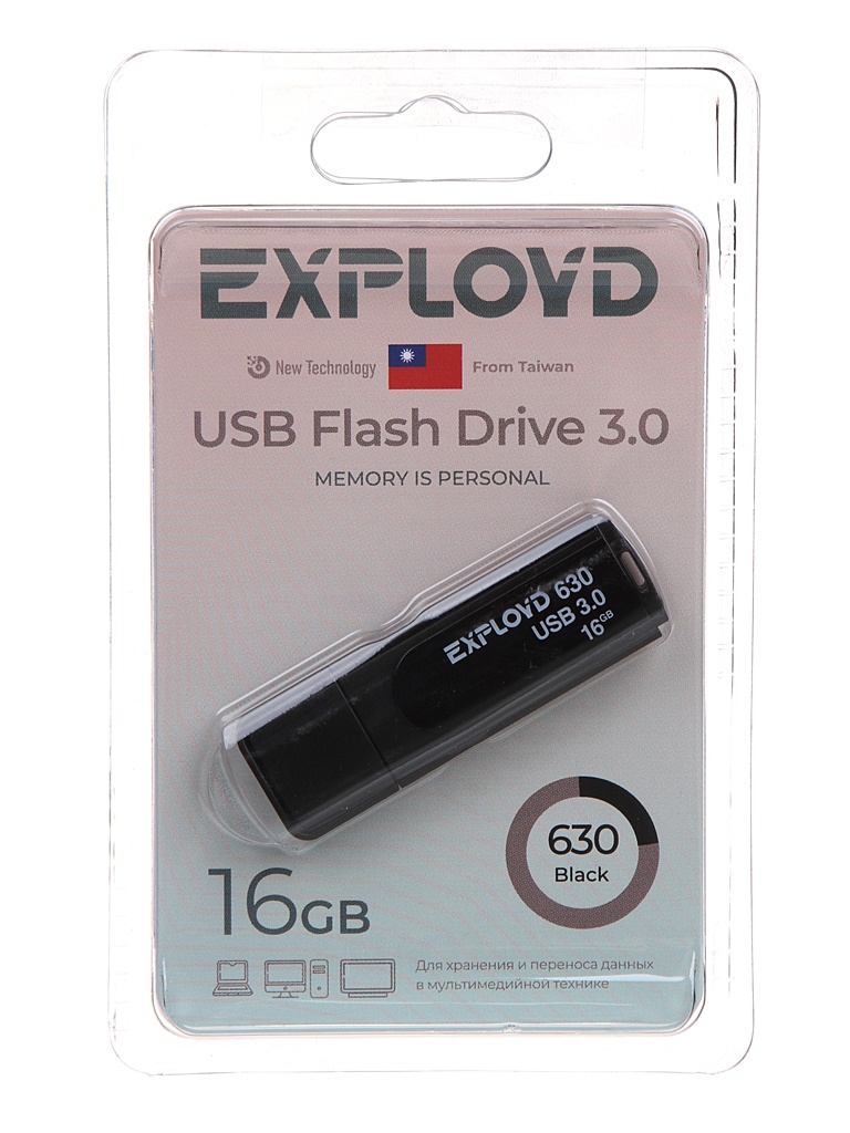 USB Flash Drive 16Gb - Exployd 630 EX-16GB-630-Black