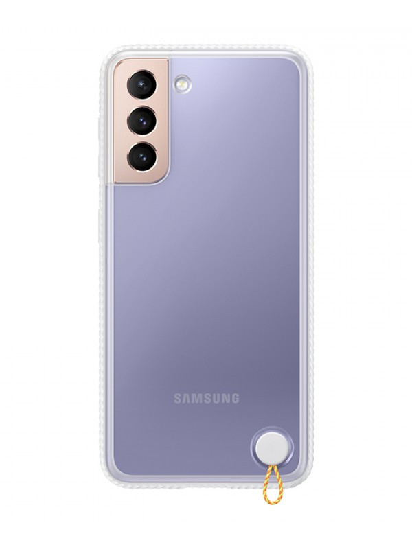 Чехол для Samsung Galaxy S21 Protective Standing Cover Transparent-White EF-GG991CWEGRU
