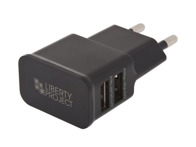 Зарядное устройство Liberty Project 2xUSB 2А Black 0L-00039717