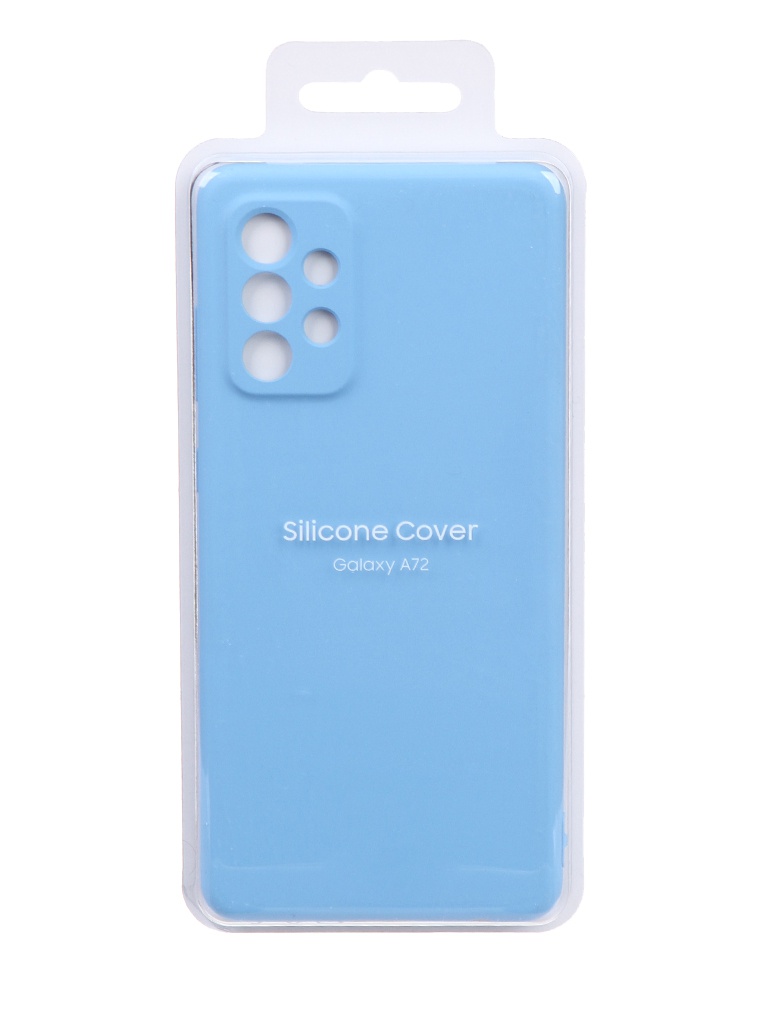 Чехол-накладка для Samsung Galaxy A72 Silicone Cover Blue EF-PA725TLEGRU