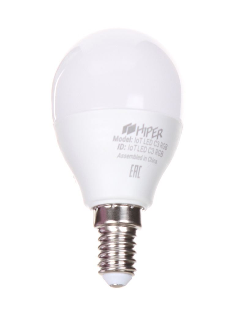 Лампочка Hiper Smart Led Iot C3 Wi-Fi E14 12W P42 10201Lm 2700K - 6500K, Smart Led Iot C3
Лампочка Hiper Smart Led Iot C3 Wi-Fi E14 12W P42 10201Lm 2700K - 6500K, Smart Led Iot C3