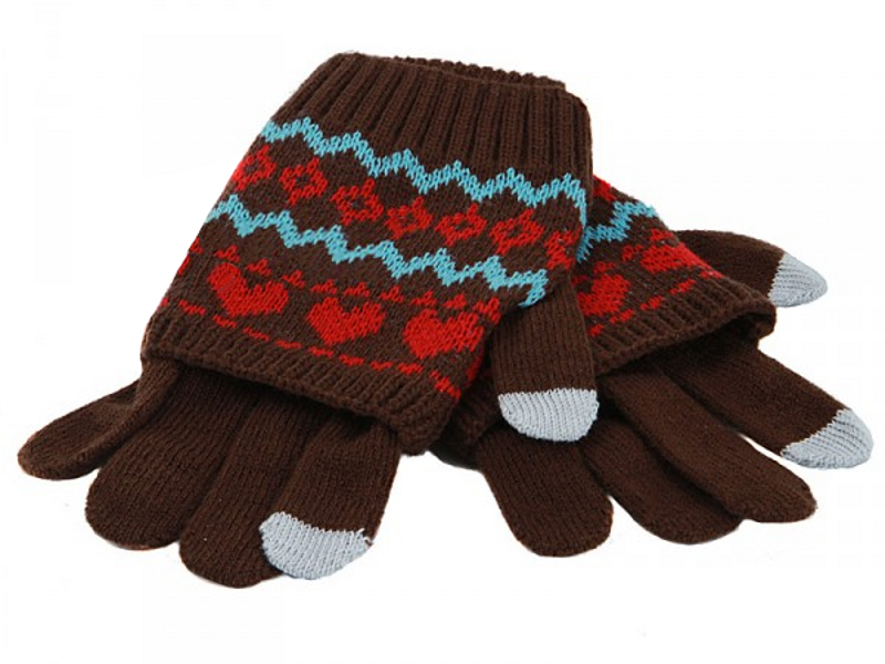  Теплые перчатки для сенсорных дисплеев Harsika J102-44.3. Brown