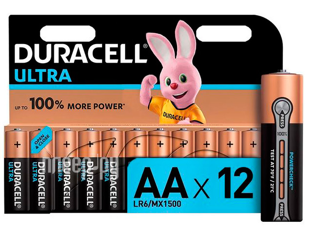Батарейка AA - Duracell LR6 12BL Ultra Power (12 штук)