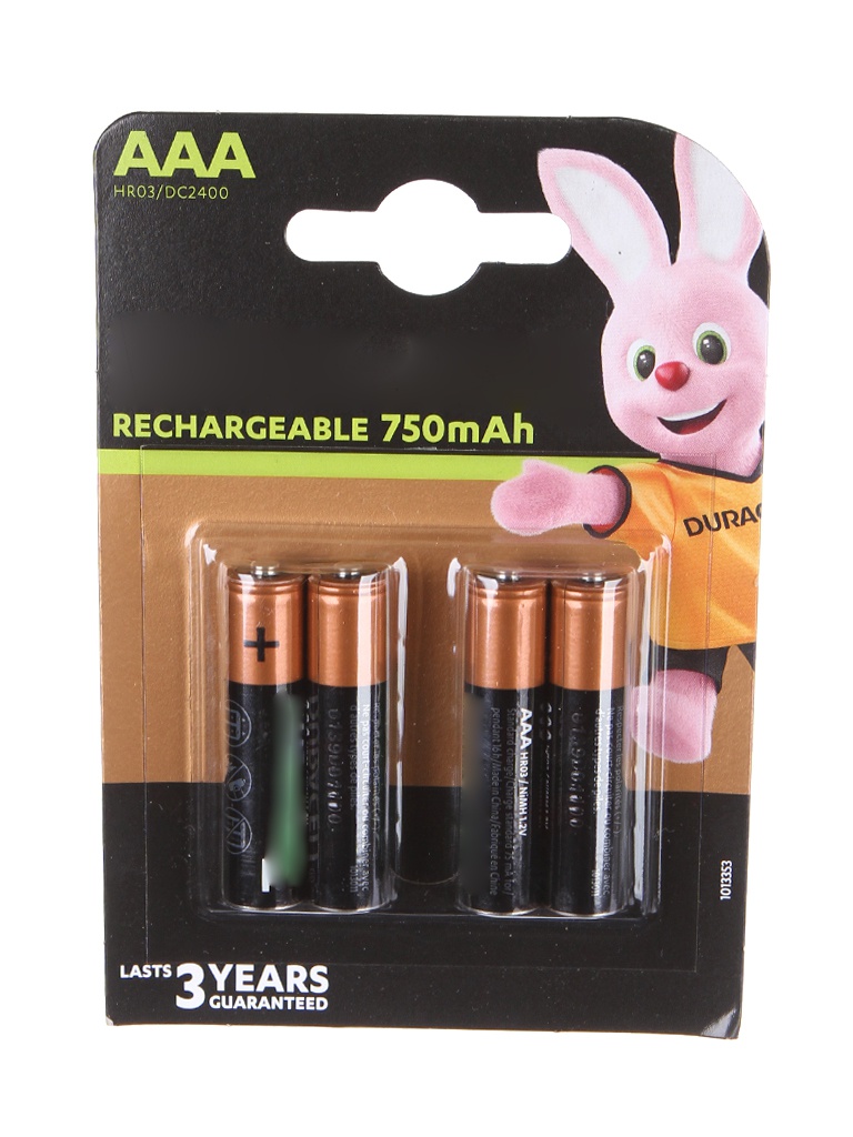 Аккумулятор AAA - Duracell 750mAh 4BL Recharge (4 штуки)