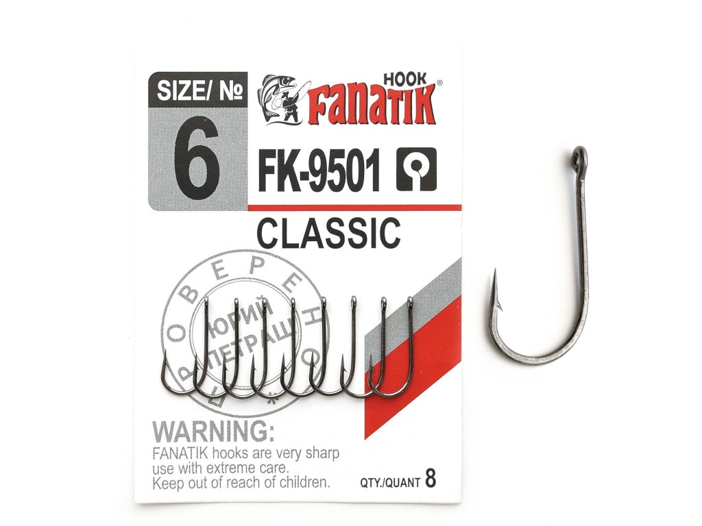 Крючки Fanatik Classik №6 8шт FK-9501-6