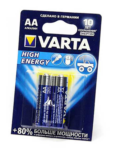 Батарейка AA - Varta Longlife Power 4906 LR6 (2 штуки) VR LR6/2BL LLP