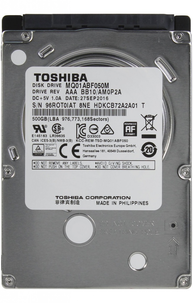 Toshiba 500Gb - Toshiba MQ01ABF050
