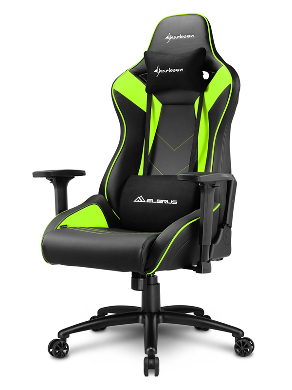 фото Компьютерное кресло sharkoon elbrus 3 black-green