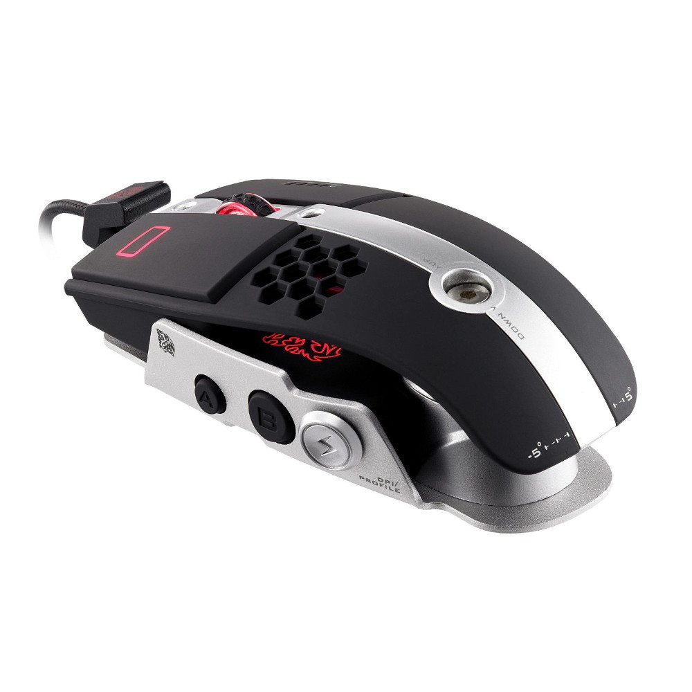  Мышь проводная Tt eSports By Thermaltake Gaming mouse Level 10M MO-LTM009DT Aluminum Black