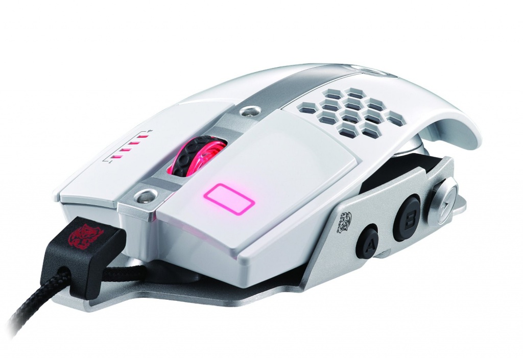  Мышь проводная Tt eSports By Thermaltake Gaming mouse Level 10M MO-LTM009DTJ Aluminum White
