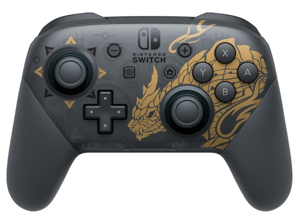 Nintendo Switch Pro Controller Monster Hunter Rise, черный/золотой