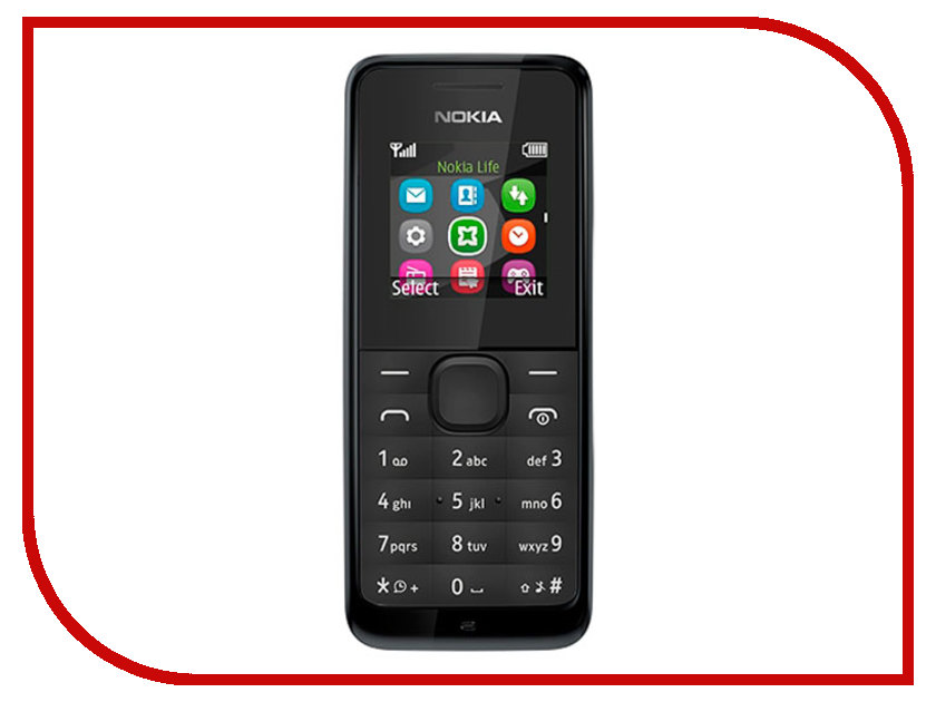 Сотовый телефон Nokia 105 Black