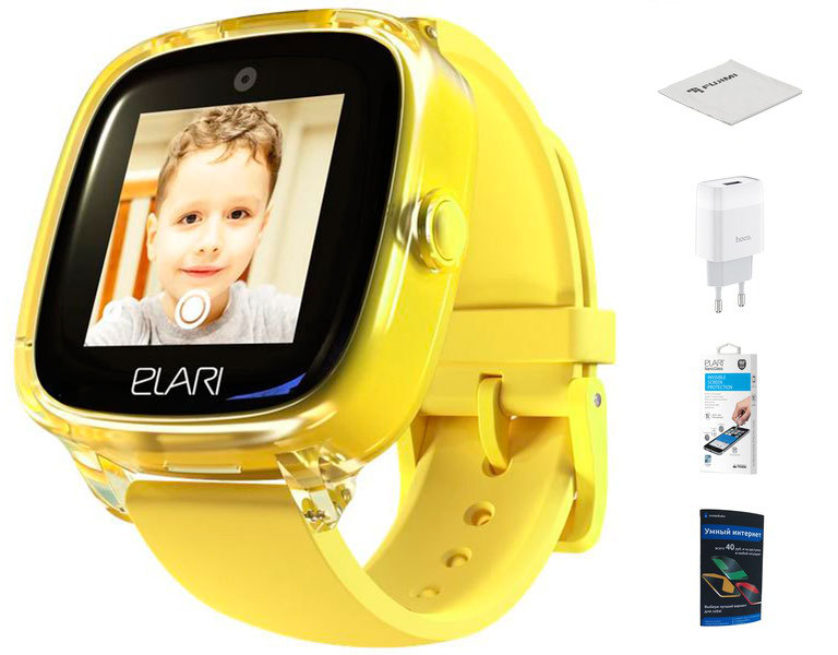 фото Elari kidphone 4 fresh yellow выгодный набор + серт. 200р!!!